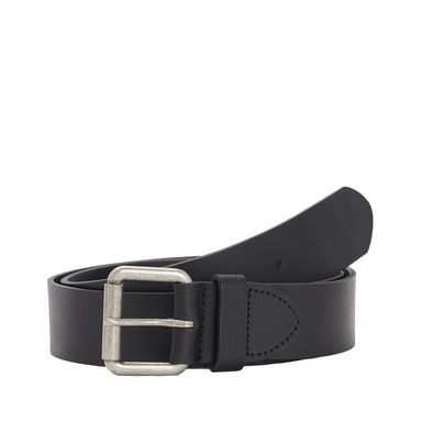 Barbour Matt Leather Belt — Black