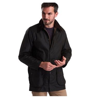 Barbour International Duke Wax Jacket — Black