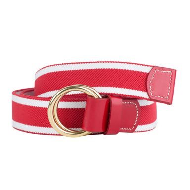 Pletený pásek Hardy & Parsons - červeno-bílý