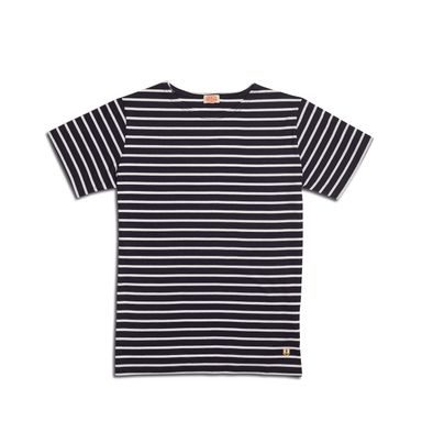 Lehké pruhované tričko Armor Lux Hoëdic — Navy Blue / White
