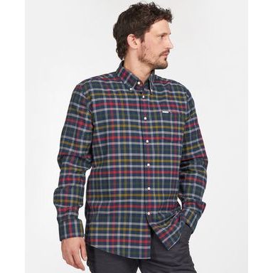 Vlněná overshirt Portuguese Flannel Donegal Wool - Black