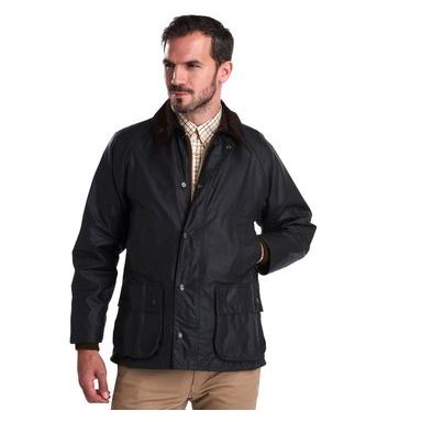 Barbour International Duke Wax Jacket — Navy