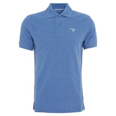 Barbour Tartan Pique Polo Shirt — Monaco Blue