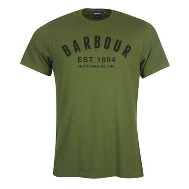Tričko Barbour Ridge Logo Tee - zelené