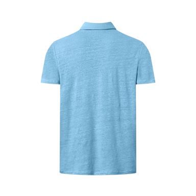 Lněné polo tričko Knowledge Cotton Apparel — Airy Blue