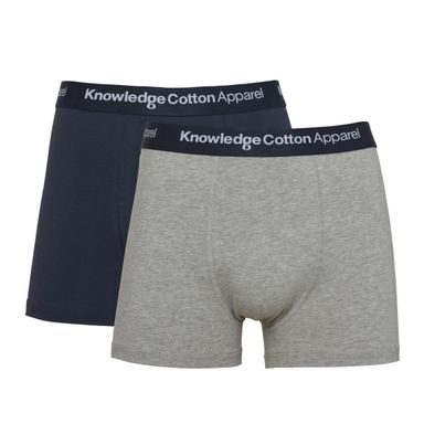 Bavlněné boxerky Knowledge Cotton Apparel Maple - Grey Melange (2 ks)