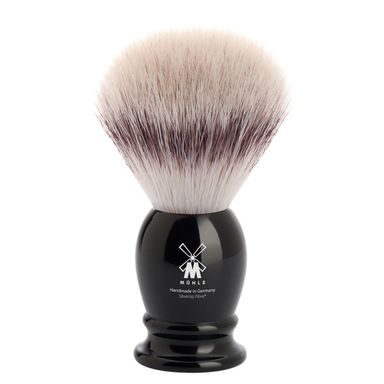 Střední štětka na holení Mühle Classic ze syntetických štětin (Silvertip Fibre®, černá pryskyřice)