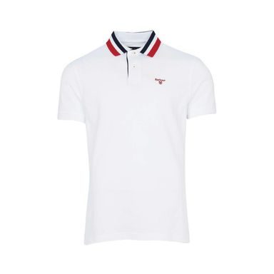 Bavlněné polo Barbour Hawkeswater Tipped Polo Shirt - White / Red / Blue
