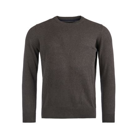 Barbour Pima Cotton Crew Neck Sweater — Charcoal