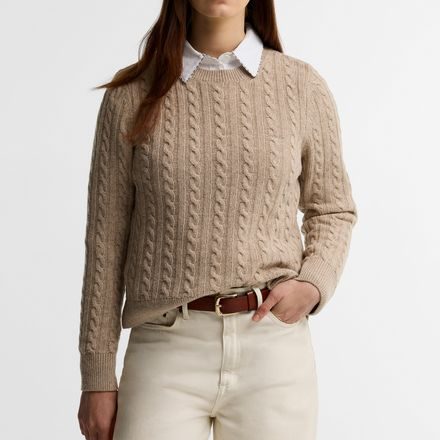 Barbour Ashdown Relaxed Cable-Knit Jumper — Honey