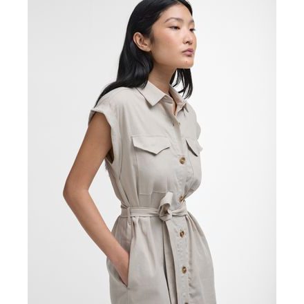 Barbour Birdie Maxi Dress — Light Sand