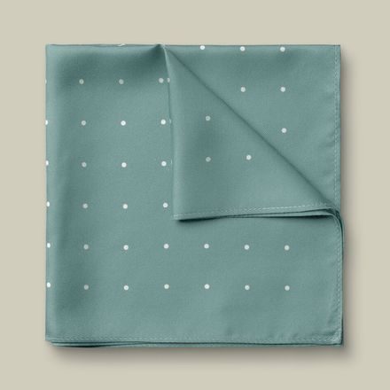 Charles Tyrwhitt Silk Spot Pocket Square — Teal