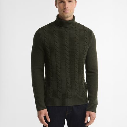 Barbour Staplecross Rollneck Sweater — Forest Green