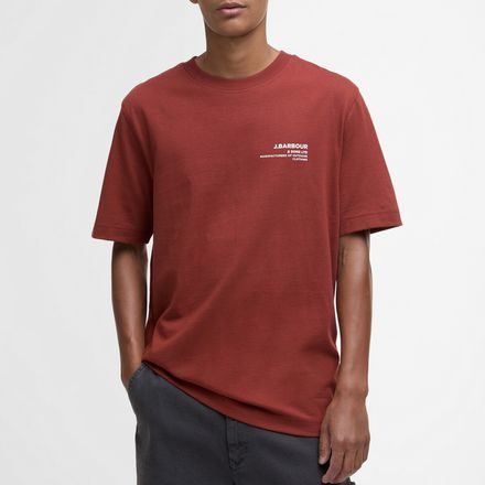 Barbour Parkend Photographic Relaxed T-Shirt — Brick Red