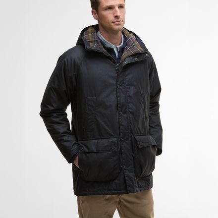 Barbour Bedale Waxed Parka — Navy