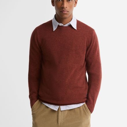 Barbour Essential Patch Crew Neck Sweater — Brick Red