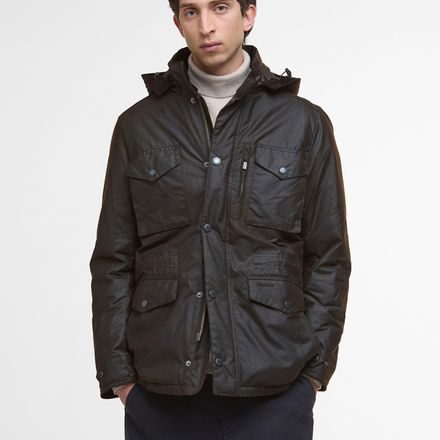 Barbour Winter Sapper Wax Jacket — Dark Brown
