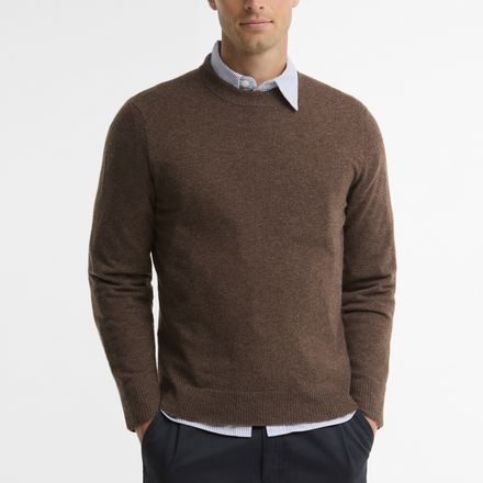 Barbour Pure Cashmere Sweater — Bark