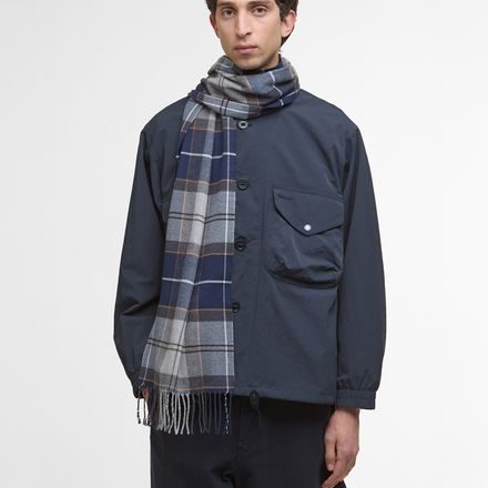 Barbour Galingale Tartan Scarf — Grey Midnight Tartan