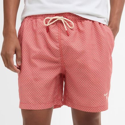 Barbour Shell Swim Short — Matte Red