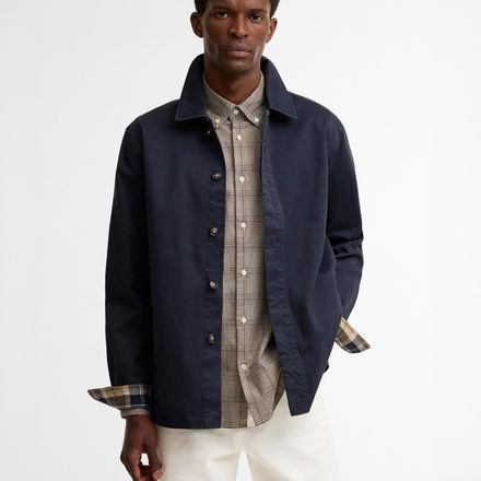 Barbour Yorklane Twill Overshirt — Navy