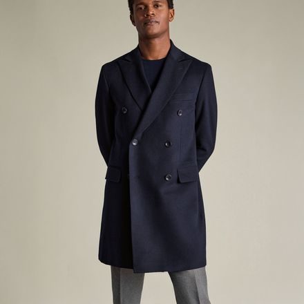 Charles Tyrwhitt Pure Wool Double Breasted Overcoat