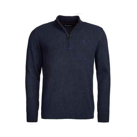 Barbour Essential Tisbury Half Zip Knitted Jumper — Navy