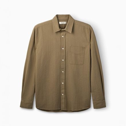 forét Maple Seersucker Shirt — Stone