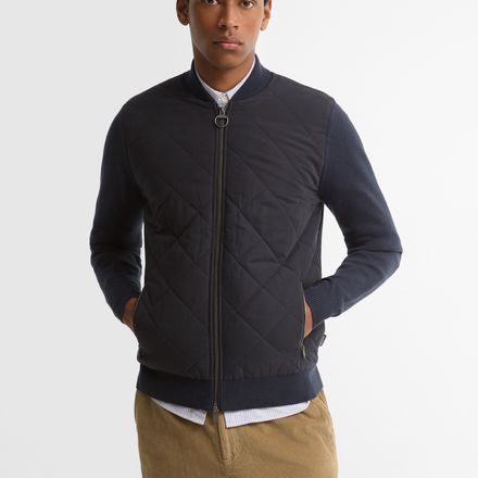 Barbour Quilted Front Knitted Zip Through