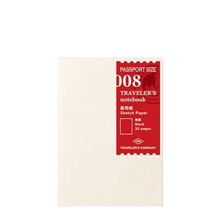 TRAVELER'S 008 — Sketch Paper Notebook (Passport)