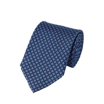 Charles Tyrwhitt Silk Geo Print Tie — Royal Blue