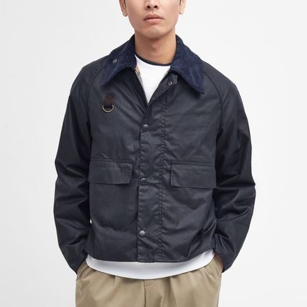 Barbour Spey Waxed Jacket — Navy