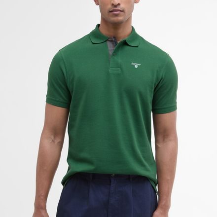 Barbour Tartan Pique Polo Shirt — Racing Green