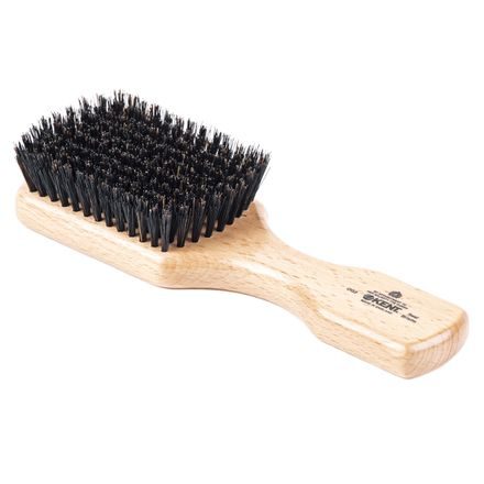 Kent OG2 — Beechwood Pure Black Bristle Rectangular Club Brush