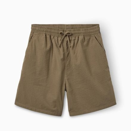 forét Hush Seersucker Shorts — Stone
