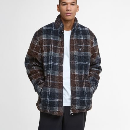 Barbour Tartan Sherpa Fleece — Midnight Oak Tartan