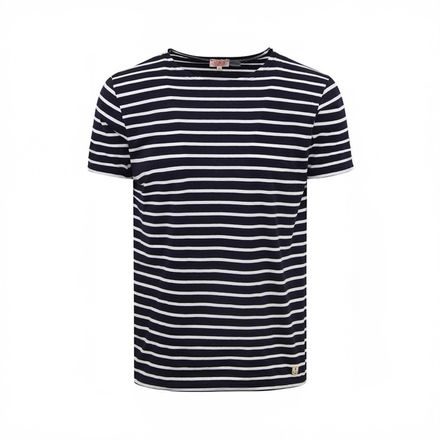 Armor Lux Breton Striped T-Shirt — Navy
