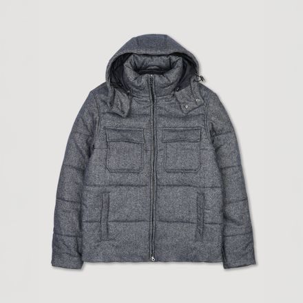Brooksfield Quilted Donegal Wool-Silk Blend Jacket