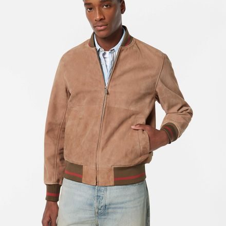 Scotch & Soda — Goat Suede Bomber Jacket