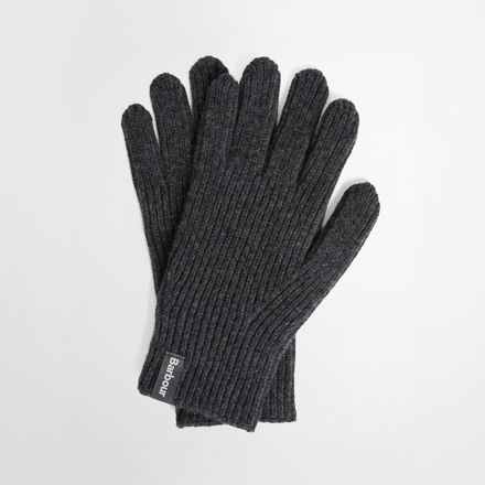 Barbour Danforth Knitted Gloves — Charcoal