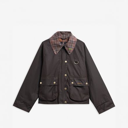 Barbour Icons Tartan Collar Spey Wax Jacket