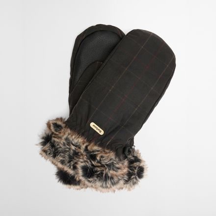 Barbour Tartan Waxed Mitts