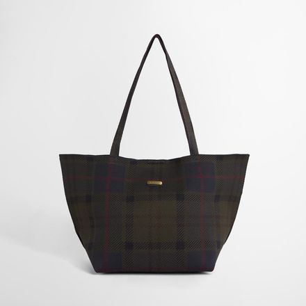 Barbour Layla Tartan Large Tote Bag — Shadow Classic Tartan
