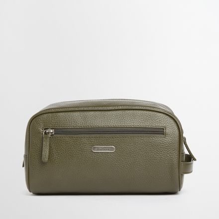Barbour Brunton Leather Washbag