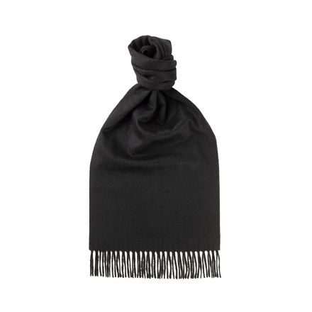 Joshua Ellis Brushed Cashmere Scarf — Black