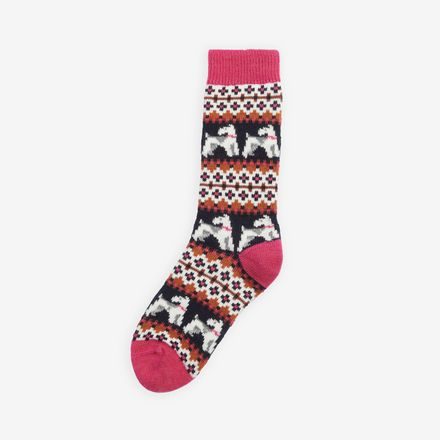 Barbour Robin Fair Isle Socks — Pink