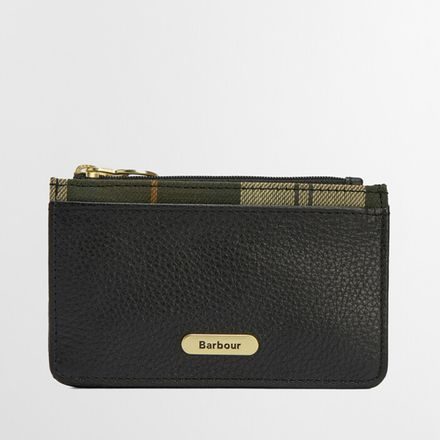 Barbour Alder Leather Card Holder — Black