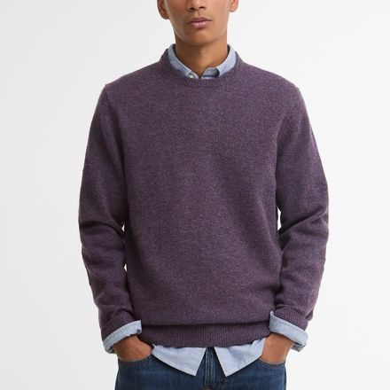 Barbour Essential Patch Crew Neck Sweater — Lilac