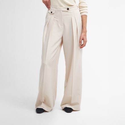 Barbour Francis Wide Leg Trousers — Eggshell