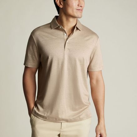 Charles Tyrwhitt Pure Linen Polo — Oatmeal